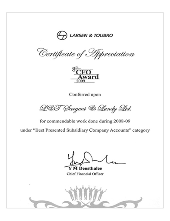 CFO Award 2009
